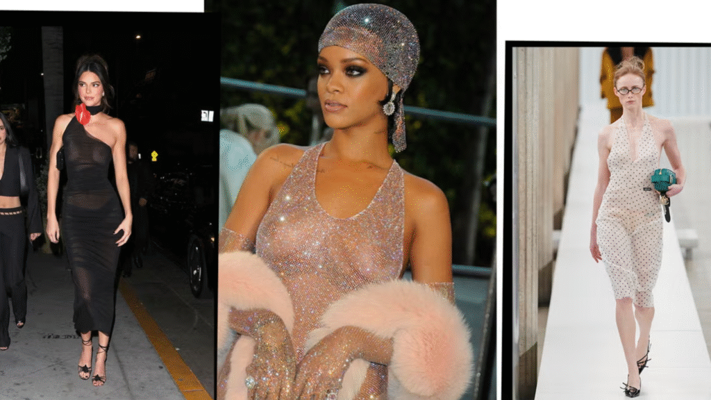 Why Nude See-Through Dresses Are Gaining Popularity