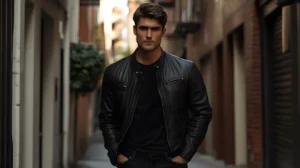 fashionable men's italian leather jackets